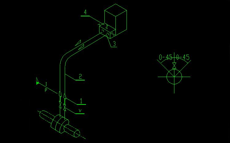 孔板測量氣體時的安裝示意圖 孔板測量氣體時的安裝示意圖